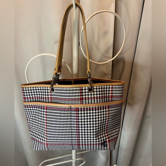 LAUREN Ralph Lauren Women's Houndstooth Classic TOTE Handbag Shoulder Bag - Picture 2 of 11